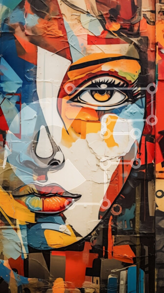 Intra Συλλεκτικό Ξύλινο Παζλ Plywood  4mm - Εκπληκτική κινηματογράφηση σε πρώτο πλάνο γυναίκας με ζωηρό μακιγιάζ και σγουρά μαλλιά Σε Ξύλινο Κουτί - Διαστάσεις Puzzle: 10x10 cm – 25 κομμάτια