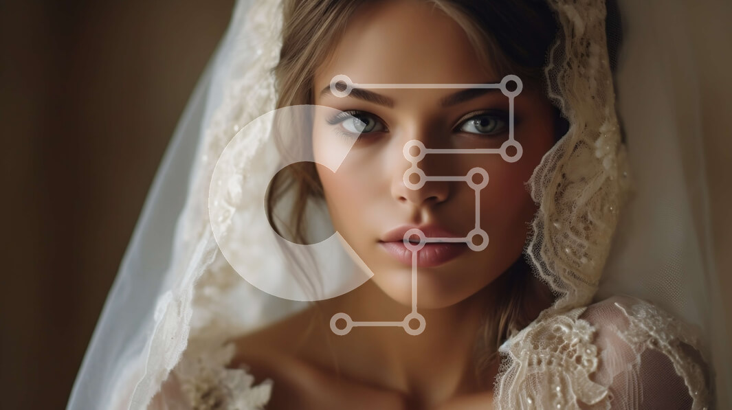 Intra Συλλεκτικό Ξύλινο Παζλ Plywood  4mm - Εκπληκτική νύφη με πέπλο γάμου και μπουκέτο λουλούδια Σε Ξύλινο Κουτί - Διαστάσεις Puzzle: 10x10 cm – 25 κομμάτια