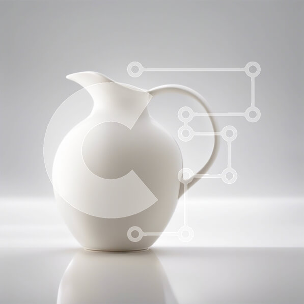 Intra Συλλεκτικό Ξύλινο Παζλ Plywood  4mm - Όμορφη εικόνα μιας λευκής κεραμικής στάμνας Σε Ξύλινο Κουτί - Διαστάσεις: 10x10 cm – 25 κομμάτια