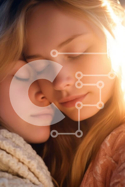 Intra Συλλεκτικό Ξύλινο Παζλ Plywood  4mm - Ποιοτικός χρόνος: Δύο γυναίκες αγκαλιάζονται σε μια ζεστή στιγμή Σε Ξύλινο Κουτί - Διαστάσεις Puzzle: 10x10 cm – 25 κομμάτια