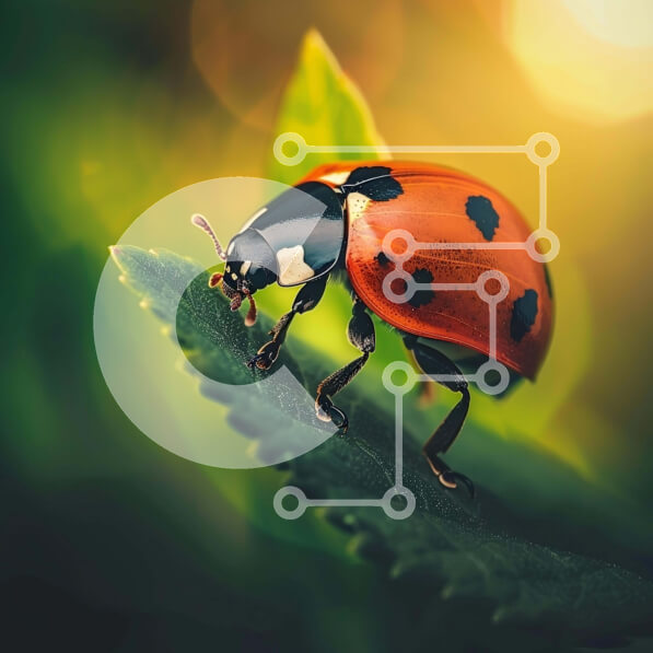 Intra Συλλεκτικό Ξύλινο Παζλ Plywood  4mm - Πασχαλίτσα στο πράσινο φύλλο Σε Ξύλινο Κουτί - Διαστάσεις: 10x10 cm – 25 κομμάτια