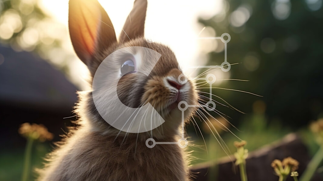 Intra Συλλεκτικό Ξύλινο Παζλ Plywood  4mm - Χαριτωμένη εικόνα ενός κουνελιού σε ένα όμορφο φυσικό περιβάλλον Σε Ξύλινο Κουτί - Διαστάσεις: 10x10 cm – 25 κομμάτια