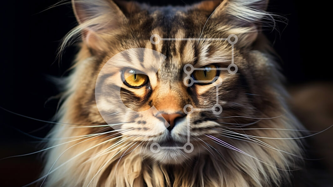 Σετ των 2 Intra Συλλεκτικό Ξύλινο Παζλ Plywood  4mm - Εκπληκτική εικόνα μιας μακρυμάλλης γάτας με έντονα κίτρινα μάτια Σε Ξύλινο Κουτί - Διαστάσεις: 10x10 cm – 25 κομμάτια