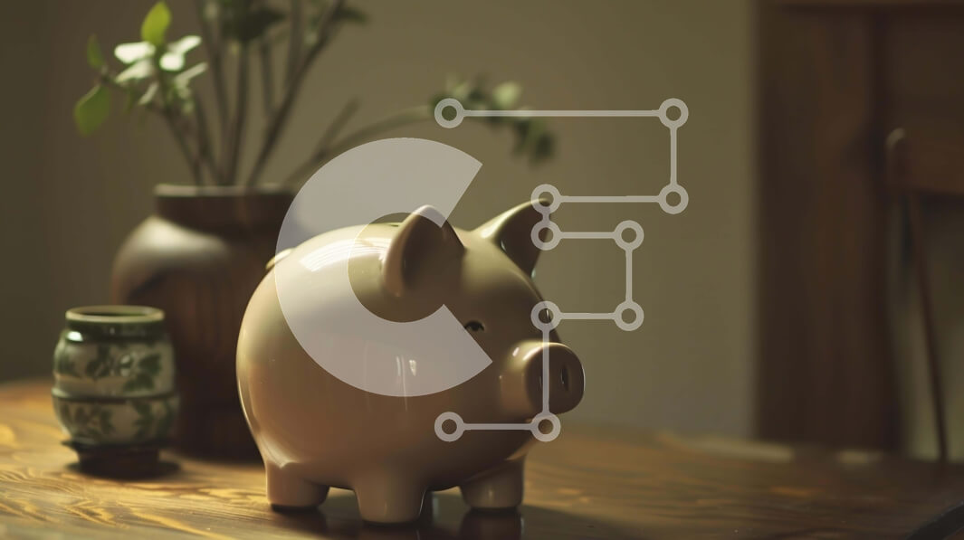 Intra Συλλεκτικό Ξύλινο Παζλ Plywood  4mm - Καφέ κουμπαράς σε ξύλινο τραπέζι με φυτά σε γλάστρες Σε Ξύλινο Κουτί - Διαστάσεις: 10x10 cm – 25 κομμάτια