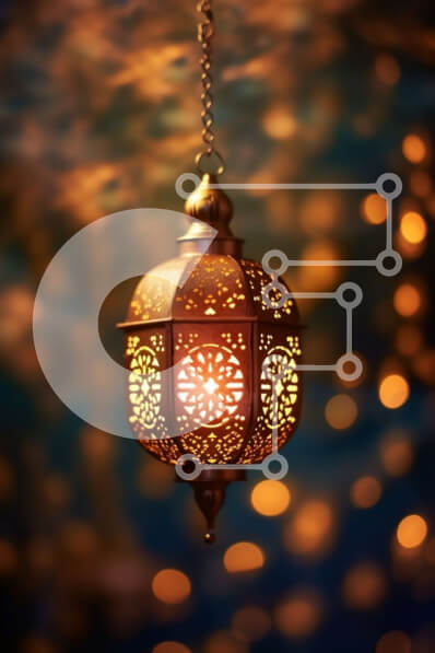 Intra Συλλεκτικό Ξύλινο Παζλ Plywood  4mm - Όμορφη εικόνα κρεμαστού φαναριού με περίπλοκα μοτίβα Σε Ξύλινο Κουτί - Διαστάσεις: 10x10 cm – 25 κομμάτια