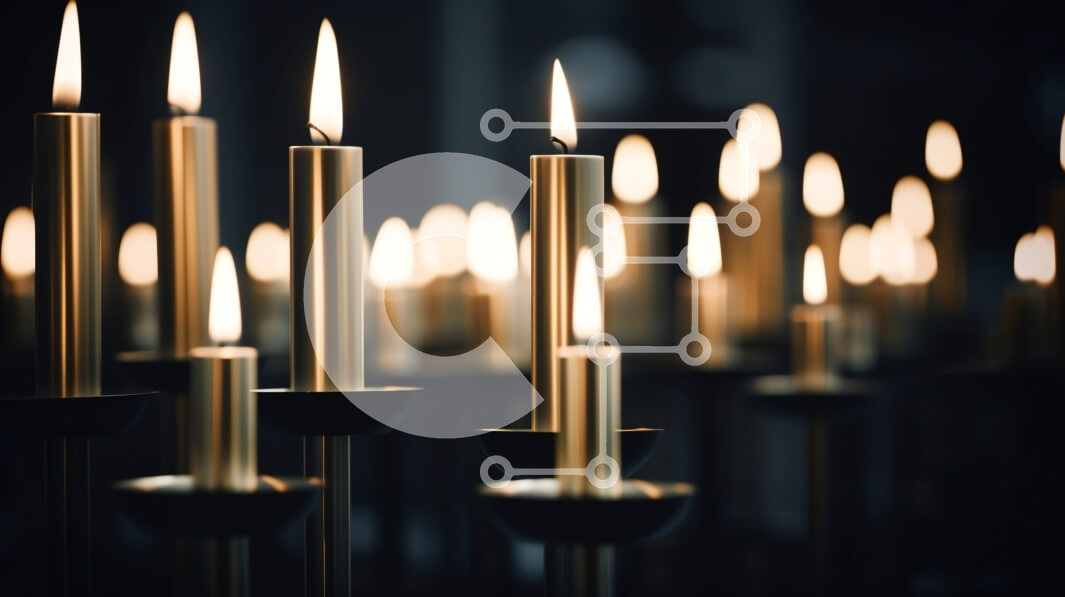 Intra Συλλεκτικό Ξύλινο Παζλ Plywood  4mm - Αναμμένα κεριά στο τραπέζι ή στο βωμό Σε Ξύλινο Κουτί - Διαστάσεις Puzzle: 10x10 cm – 25 κομμάτια