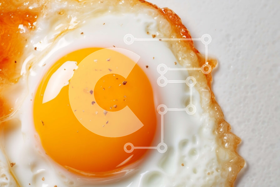 Σετ των 2 Intra Συλλεκτικό Ξύλινο Παζλ Plywood  4mm - Νόστιμο τηγανητό αυγό στο τοστ Σε Ξύλινο Κουτί - Διαστάσεις: 10x10 cm – 25 κομμάτια