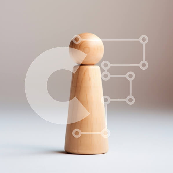 Intra Συλλεκτικό Ξύλινο Παζλ Plywood  4mm - Απλή και μινιμαλιστική εικόνα ενός ξύλινου μανταλιού σε λευκό φόντο Σε Ξύλινο Κουτί - Διαστάσεις: 10x10 cm – 25 κομμάτια