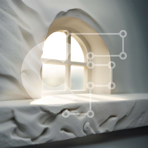 Intra Συλλεκτικό Ξύλινο Παζλ Plywood  4mm - Όμορφη εικόνα ενός παραθύρου με χιονισμένο τοπίο Σε Ξύλινο Κουτί - Διαστάσεις: 10x10 cm – 25 κομμάτια