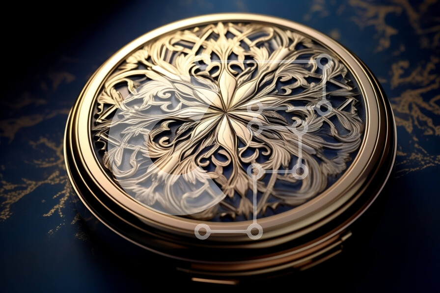 Intra Συλλεκτικό Ξύλινο Παζλ Plywood  4mm - Όμορφος χρυσός συμπαγής καθρέφτης με μοναδικά σκαλίσματα Σε Ξύλινο Κουτί - Διαστάσεις Puzzle: 10x10 cm – 25 κομμάτια