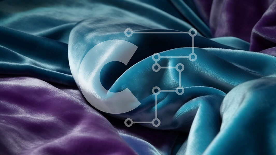 Intra Συλλεκτικό Ξύλινο Παζλ Plywood  4mm - Πολυτελής κινηματογράφηση σε πρώτο πλάνο από μπλε και μωβ βελούδινο ύφασμα Σε Ξύλινο Κουτί - Διαστάσεις Puzzle: 10x10 cm – 25 κομμάτια