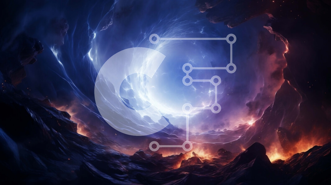 Intra Συλλεκτικό Ξύλινο Παζλ Plywood  4mm - Μπλε και μωβ περιστρεφόμενη δίνη σε έναν σκοτεινό έναστρο ουρανό Σε Ξύλινο Κουτί - Διαστάσεις Puzzle: 10x10 cm – 25 κομμάτια