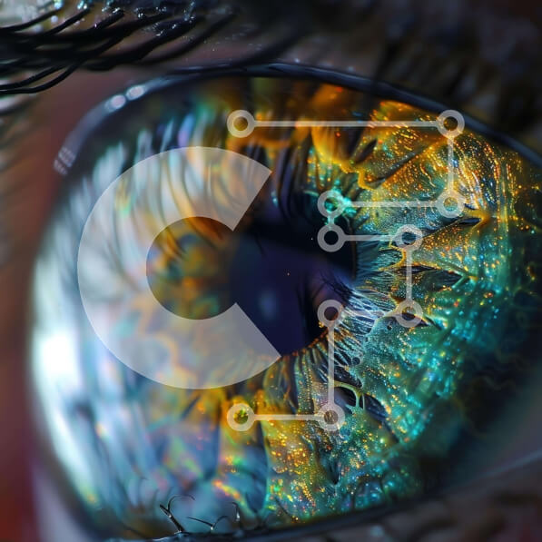 Intra Συλλεκτικό Ξύλινο Παζλ Plywood  4mm - Κοντινό πλάνο ματιών με έντονα χρώματα Σε Ξύλινο Κουτί - Διαστάσεις Puzzle: 10x10 cm – 25 κομμάτια