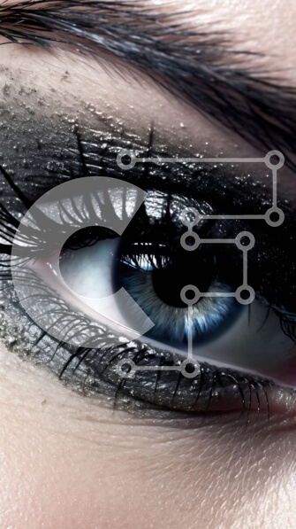 Intra Συλλεκτικό Ξύλινο Παζλ Plywood  4mm - Εκπληκτική κινηματογράφηση σε πρώτο πλάνο του γυναικείου ματιού με έντονο μακιγιάζ Σε Ξύλινο Κουτί - Διαστάσεις Puzzle: 10x10 cm – 25 κομμάτια