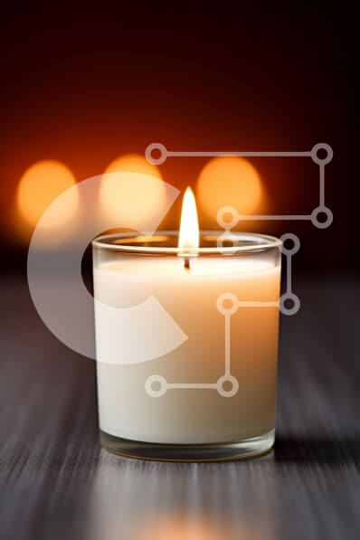 Intra Συλλεκτικό Ξύλινο Παζλ Plywood  4mm - Αναμμένο κερί για ατμόσφαιρα και άνεση Σε Ξύλινο Κουτί - Διαστάσεις Puzzle: 10x10 cm – 25 κομμάτια