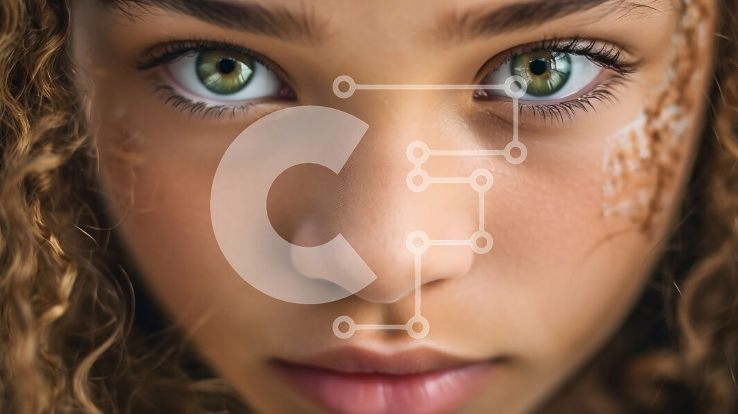 Intra Συλλεκτικό Ξύλινο Παζλ Plywood  4mm - Πορτρέτο μιας νεαρής γυναίκας με σγουρά μαλλιά και πράσινα μάτια Σε Ξύλινο Κουτί - Διαστάσεις Puzzle: 10x10 cm – 25 κομμάτια