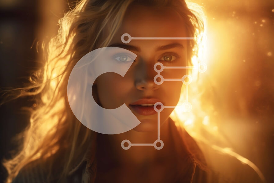 Intra Συλλεκτικό Ξύλινο Παζλ Plywood  4mm - Όμορφη φωτογραφία μιας χαλαρής γυναίκας που κοιτάζει στην απόσταση Σε Ξύλινο Κουτί - Διαστάσεις Puzzle: 10x10 cm – 25 κομμάτια