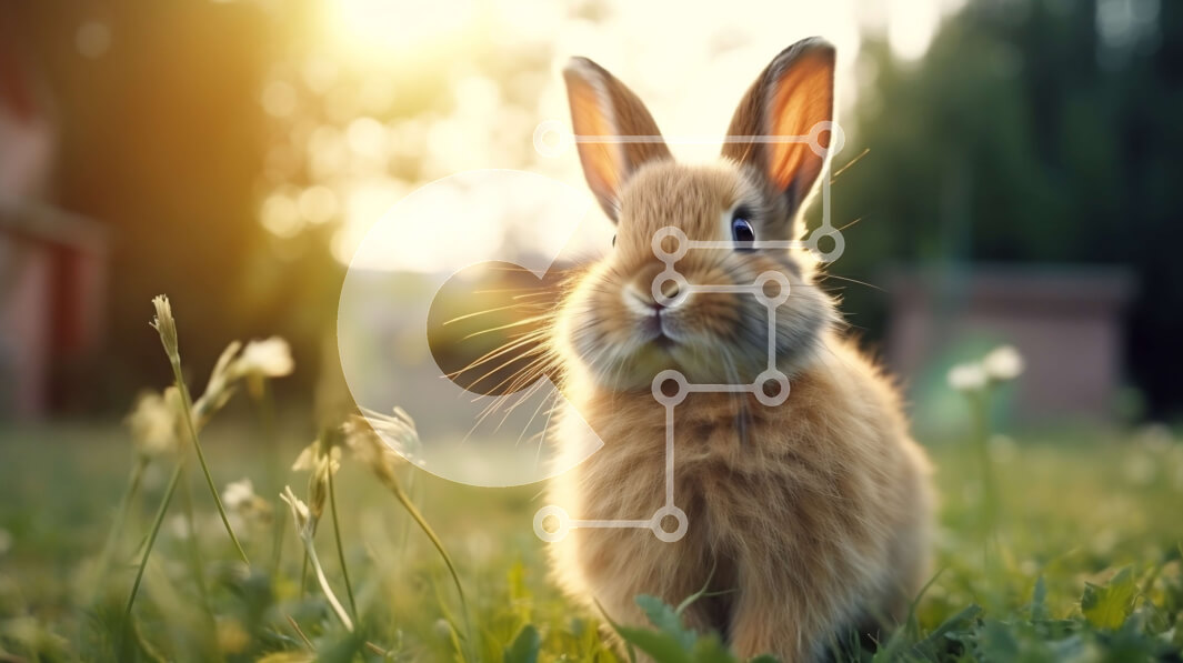 Intra Συλλεκτικό Ξύλινο Παζλ Plywood  4mm - Αξιολάτρευτη εικόνα ενός κουνελιού σε ένα φυσικό περιβάλλον Σε Ξύλινο Κουτί - Διαστάσεις: 10x10 cm – 25 κομμάτια