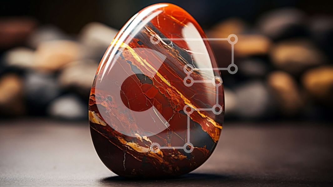 Intra Συλλεκτικό Ξύλινο Παζλ Plywood  4mm - Κόκκινο και μαύρο μάρμαρο σε ξύλινη επιφάνεια Σε Ξύλινο Κουτί - Διαστάσεις Puzzle: 10x10 cm – 25 κομμάτια