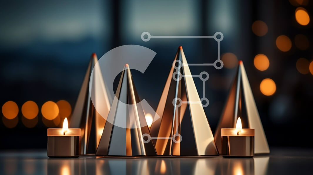 Intra Συλλεκτικό Ξύλινο Παζλ Plywood  4mm - Κεριά χριστουγεννιάτικων δέντρων που τρεμοπαίζουν σε ένα τραπέζι Σε Ξύλινο Κουτί - Διαστάσεις: 10x10 cm – 25 κομμάτια