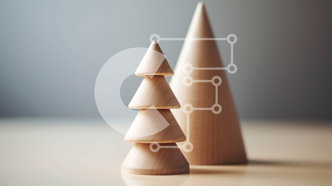 Intra Συλλεκτικό Ξύλινο Παζλ Plywood  4mm - Ξύλινες πυραμίδες στοιβαγμένες η μία πάνω στην άλλη Σε Ξύλινο Κουτί - Διαστάσεις Puzzle: 10x10 cm – 25 κομμάτια