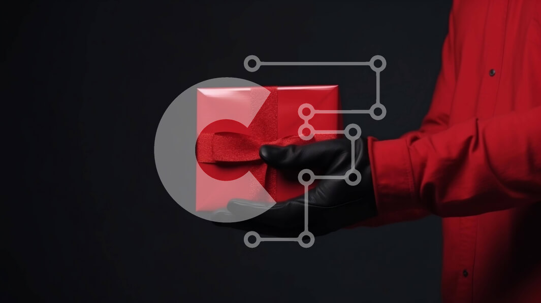 Intra Συλλεκτικό Ξύλινο Παζλ Plywood  4mm - Μυστηριώδες πρόσωπο με ανοιχτό κόκκινο κουτί δώρου Σε Ξύλινο Κουτί - Διαστάσεις Puzzle: 10x10 cm – 25 κομμάτια