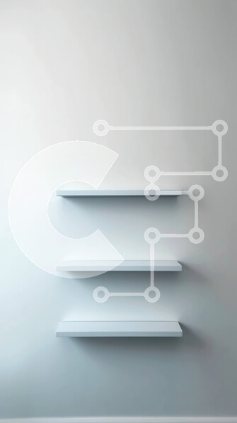 Intra Συλλεκτικό Ξύλινο Παζλ Plywood  4mm - Μινιμαλιστικός εσωτερικός σχεδιασμός: Κενός λευκός τοίχος με κρεμαστά ράφια Σε Ξύλινο Κουτί - Διαστάσεις Puzzle: 10x10 cm – 25 κομμάτια