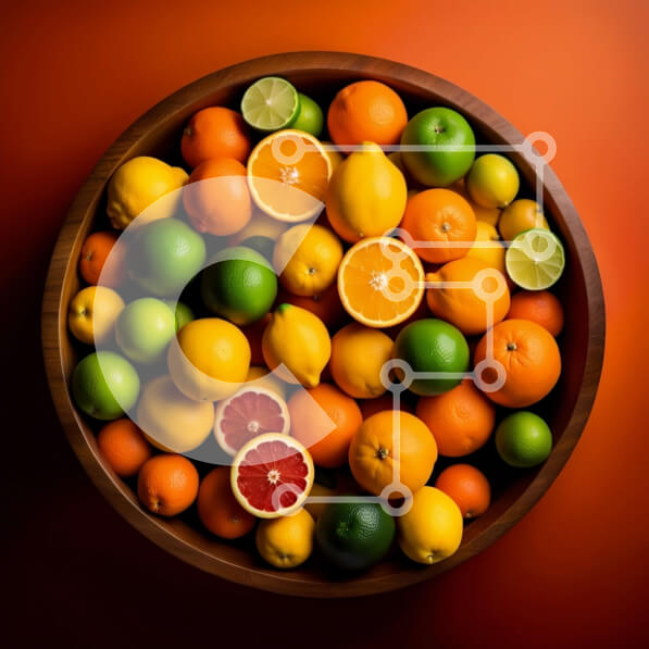 Σετ των 2 Intra Συλλεκτικό Ξύλινο Παζλ Plywood  4mm - Πολύχρωμο μπολ με πορτοκάλια, λάιμ και λεμόνια Σε Ξύλινο Κουτί - Διαστάσεις: 10x10 cm – 25 κομμάτια