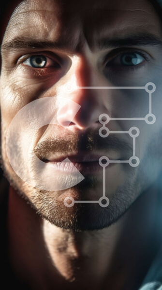 Intra Συλλεκτικό Ξύλινο Παζλ Plywood  4mm - Σοβαρός άντρας με κουκούλα και Beanie Σε Ξύλινο Κουτί - Διαστάσεις Puzzle: 10x10 cm – 25 κομμάτια