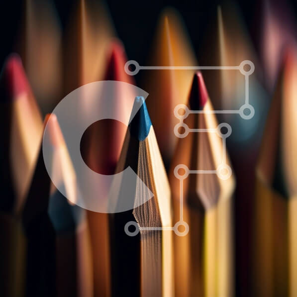 Intra Συλλεκτικό Ξύλινο Παζλ Plywood  4mm - Ζωντανή εικόνα πολύχρωμων μολυβιών σε σχηματισμό κύκλου Σε Ξύλινο Κουτί - Διαστάσεις Puzzle: 10x10 cm – 25 κομμάτια