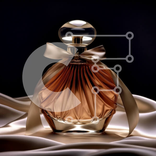 Σετ των 2 Intra Συλλεκτικό Ξύλινο Παζλ Plywood  4mm - Κομψό χρυσό μπουκάλι αρώματος με φιόγκο Σε Ξύλινο Κουτί - Διαστάσεις: 10x10 cm – 25 κομμάτια