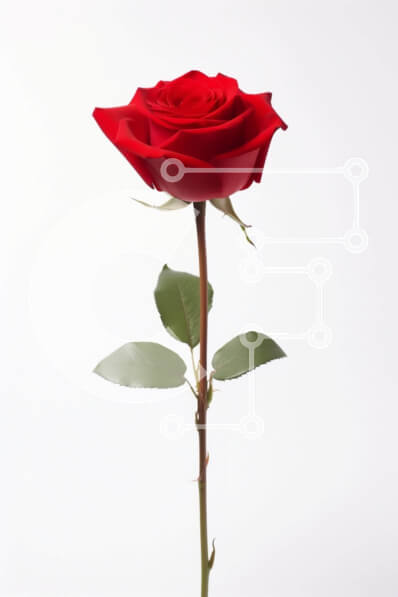 Σετ των 2 Intra Συλλεκτικό Ξύλινο Παζλ Plywood  4mm - Μονό κόκκινο τριαντάφυλλο σε βάζο Σε Ξύλινο Κουτί - Διαστάσεις: 10x10 cm – 25 κομμάτια