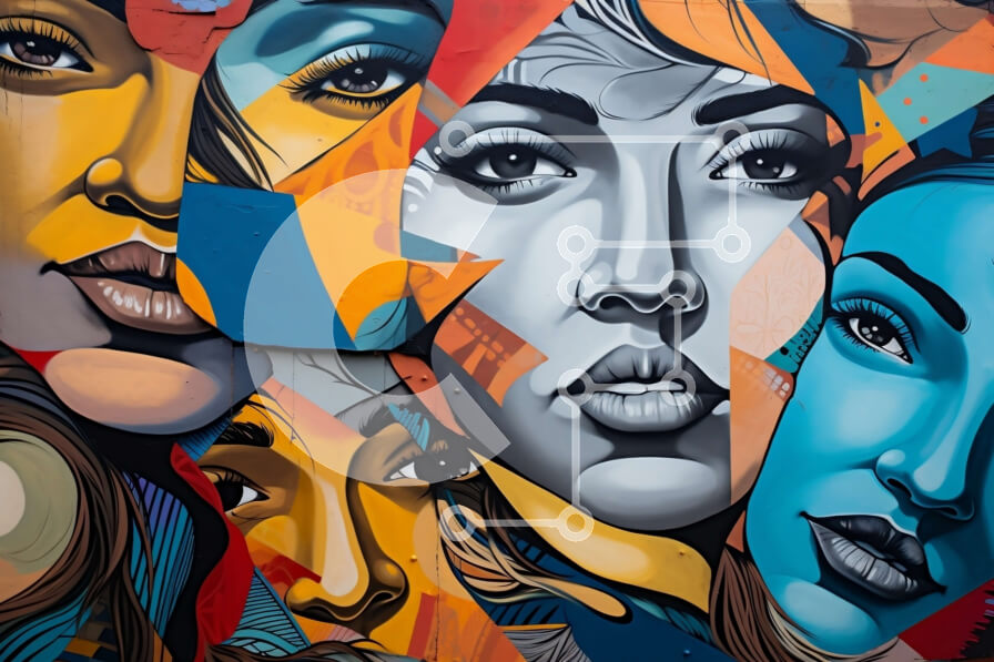 Intra Συλλεκτικό Ξύλινο Παζλ Plywood  4mm - Ζωντανή τοιχογραφία που απεικονίζει τη διαφορετικότητα και τη συμμετοχή Σε Ξύλινο Κουτί - Διαστάσεις Puzzle: 10x10 cm – 25 κομμάτια