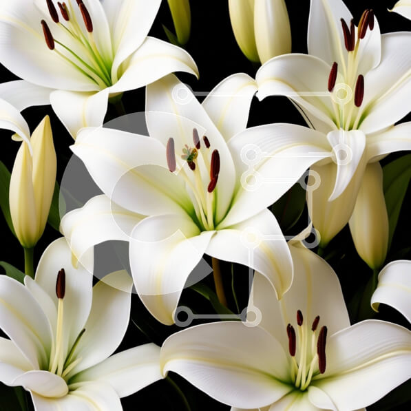 Intra Συλλεκτικό Ξύλινο Παζλ Plywood  4mm - Όμορφη εικόνα λευκών κρίνων σε σκούρο φόντο Σε Ξύλινο Κουτί - Διαστάσεις: 10x10 cm – 25 κομμάτια