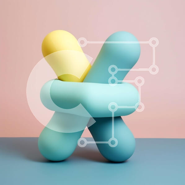 Intra Συλλεκτικό Ξύλινο Παζλ Plywood  4mm - Μπλε, κίτρινο και πράσινο γλυπτό σε σχήμα Χ Σε Ξύλινο Κουτί - Διαστάσεις Puzzle: 10x10 cm – 25 κομμάτια