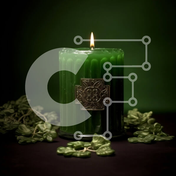 Intra Συλλεκτικό Ξύλινο Παζλ Plywood  4mm - Θρησκευτικό κερί με τριφύλλια και σταυρό Σε Ξύλινο Κουτί - Διαστάσεις Puzzle: 10x10 cm – 25 κομμάτια