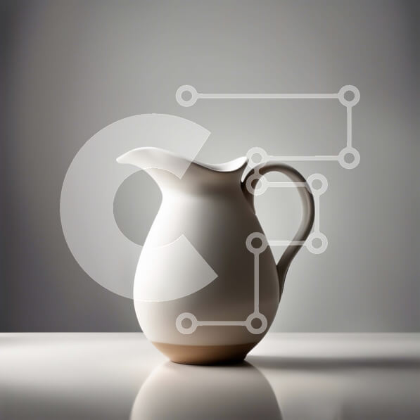 Intra Συλλεκτικό Ξύλινο Παζλ Plywood  4mm - Όμορφη εικόνα λευκής κεραμικής στάμνας με καφέ λαβή Σε Ξύλινο Κουτί - Διαστάσεις: 10x10 cm – 25 κομμάτια