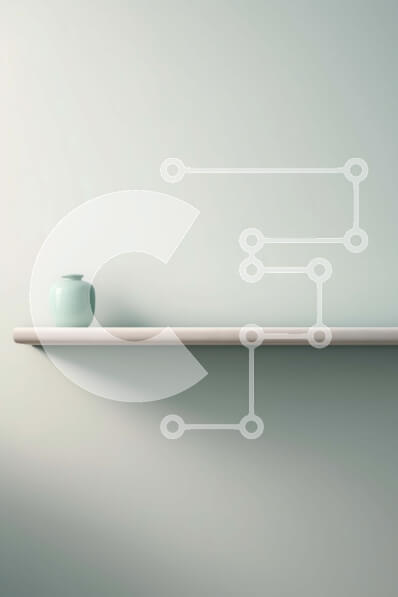 Intra Συλλεκτικό Ξύλινο Παζλ Plywood  4mm - Μινιμαλιστικό λευκό ράφι με πράσινο βάζο Σε Ξύλινο Κουτί - Διαστάσεις Puzzle: 10x10 cm – 25 κομμάτια