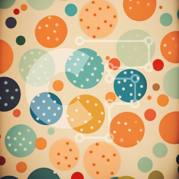 Intra Συλλεκτικό Ξύλινο Παζλ Plywood  4mm - Πολύχρωμο πουά χωρίς ραφή πρότυπο σε μπεζ φόντο Σε Ξύλινο Κουτί - Διαστάσεις Puzzle: 10x10 cm – 25 κομμάτια