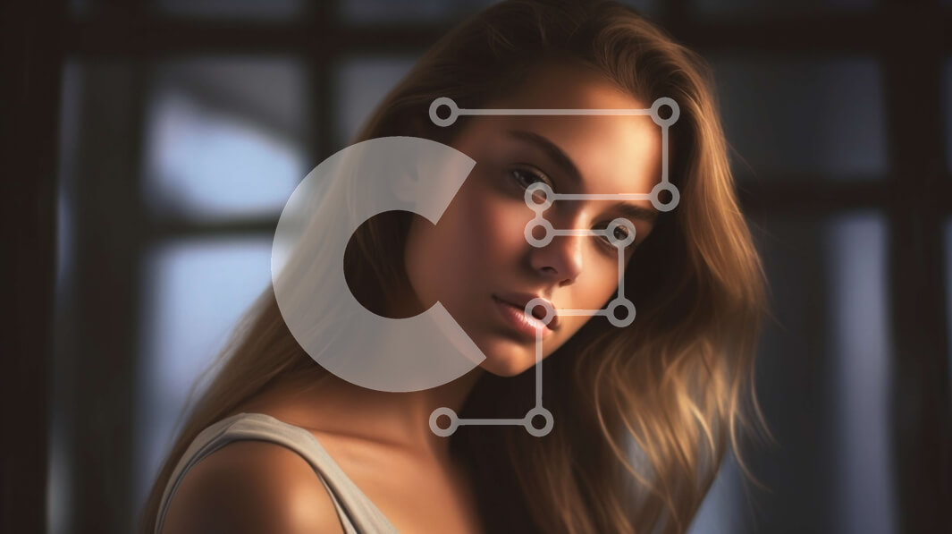 Intra Συλλεκτικό Ξύλινο Παζλ Plywood  4mm - Όμορφη νεαρή γυναίκα με μακριά ξανθά μαλλιά και μπλε μάτια Σε Ξύλινο Κουτί - Διαστάσεις Puzzle: 10x10 cm – 25 κομμάτια