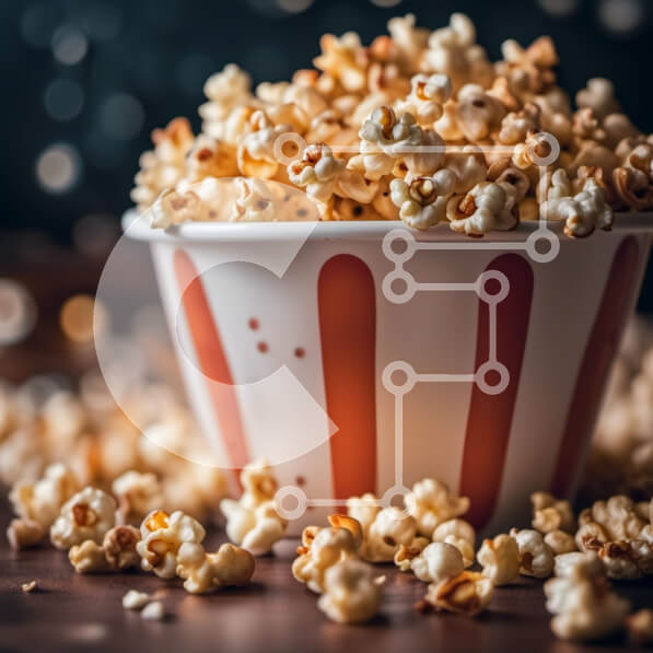 Σετ των 2 Intra Συλλεκτικό Ξύλινο Παζλ Plywood  4mm - Νόστιμο μπολ ποπ κορν με ποικιλία πυρήνων Σε Ξύλινο Κουτί - Διαστάσεις: 10x10 cm – 25 κομμάτια