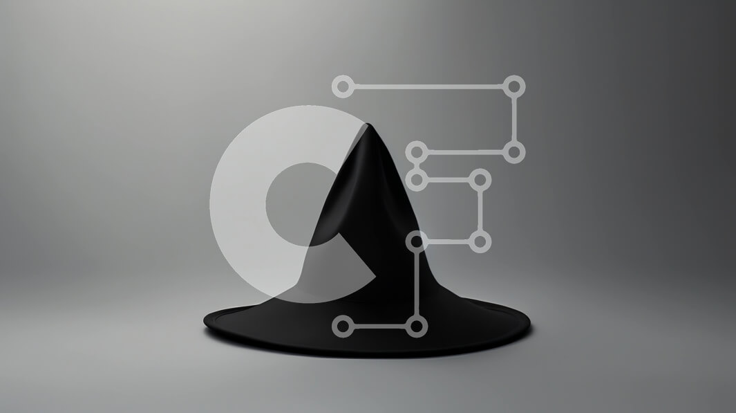 Intra Συλλεκτικό Ξύλινο Παζλ Plywood  4mm - Μαύρο καπέλο μάγισσας σε γκρι φόντο Σε Ξύλινο Κουτί - Διαστάσεις Puzzle: 10x10 cm – 25 κομμάτια