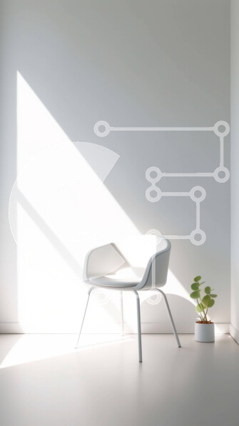 Intra Συλλεκτικό Ξύλινο Παζλ Plywood  4mm - Όμορφη εικόνα λευκής καρέκλας σε δωμάτιο με μεγάλο ηλιόλουστο παράθυρο και φυτό σε γλάστρα Σε Ξύλινο Κουτί - Διαστάσεις Puzzle: 10x10 cm – 25 κομμάτια