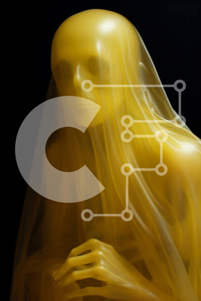 Intra Συλλεκτικό Ξύλινο Παζλ Plywood  4mm - Κίτρινο ημιδιαφανές γλυπτό ενός ατόμου Σε Ξύλινο Κουτί - Διαστάσεις Puzzle: 10x10 cm – 25 κομμάτια