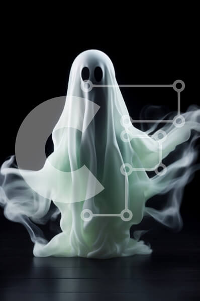 Intra Συλλεκτικό Ξύλινο Παζλ Plywood  4mm - Πλωτό ειδώλιο φαντασμάτων για αποκριάτικες διακοσμήσεις Σε Ξύλινο Κουτί - Διαστάσεις Puzzle: 10x10 cm – 25 κομμάτια