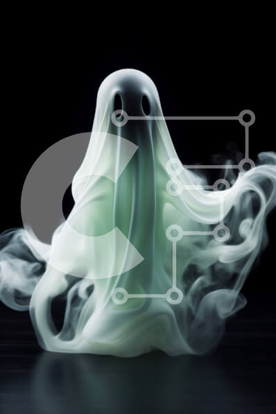 Intra Συλλεκτικό Ξύλινο Παζλ Plywood  4mm - Πλωτό ειδώλιο φαντασμάτων με λευκό καπνό Σε Ξύλινο Κουτί - Διαστάσεις Puzzle: 10x10 cm – 25 κομμάτια