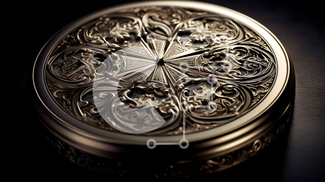 Intra Συλλεκτικό Ξύλινο Παζλ Plywood  4mm - Περίτεχνα σκαλισμένο επίχρυσο κουτί με αρθρωτό καπάκι σε κοντινή εικόνα Σε Ξύλινο Κουτί - Διαστάσεις: 10x10 cm – 25 κομμάτια