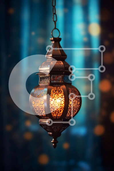 Intra Συλλεκτικό Ξύλινο Παζλ Plywood  4mm - Όμορφη εικόνα από μεταλλικό φανάρι με περίπλοκα σχέδια και ζεστή λάμψη Σε Ξύλινο Κουτί - Διαστάσεις: 10x10 cm – 25 κομμάτια