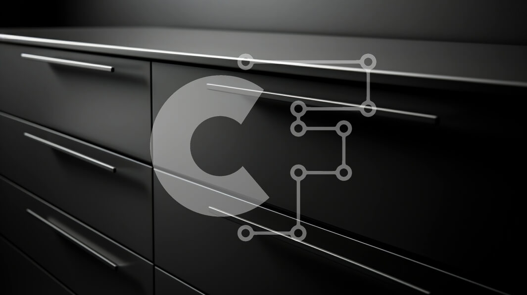 Intra Συλλεκτικό Ξύλινο Παζλ Plywood  4mm - Μοντέρνα μαύρη συρταριέρα με καθρέφτη Σε Ξύλινο Κουτί - Διαστάσεις Puzzle: 10x10 cm – 25 κομμάτια