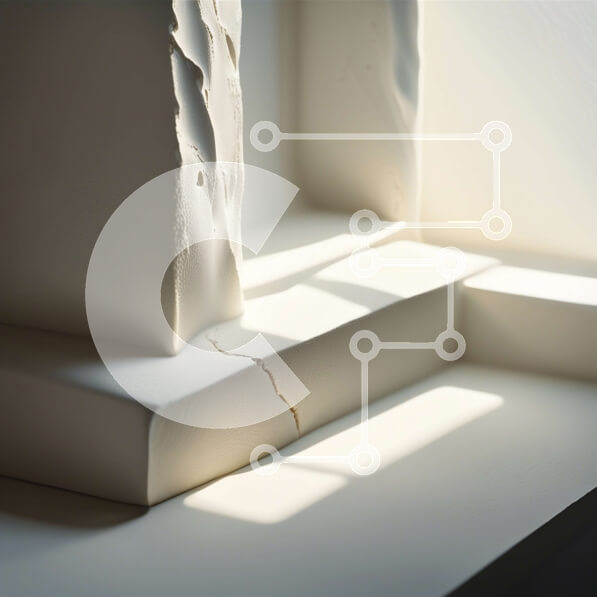 Intra Συλλεκτικό Ξύλινο Παζλ Plywood  4mm - Τοίχος σε αποσύνθεση με ορατή ρωγμή σε σοβά ή τσιμέντο Σε Ξύλινο Κουτί - Διαστάσεις Puzzle: 10x10 cm – 25 κομμάτια